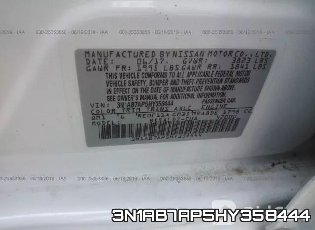 3N1AB7AP5HY358444 фото 10
