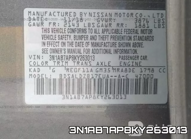 3N1AB7AP8KY263013 фото 10