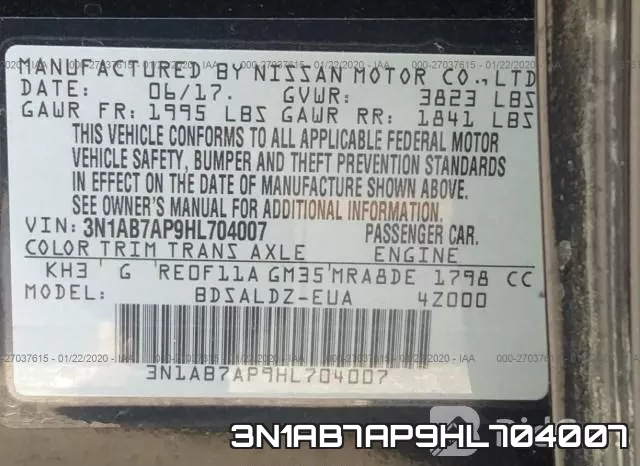 3N1AB7AP9HL704007 фото 10