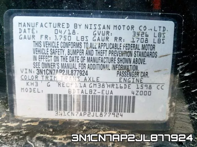 3N1CN7AP2JL877924 фото 2