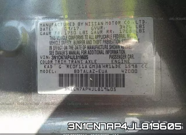 3N1CN7AP4JL819605 фото 10