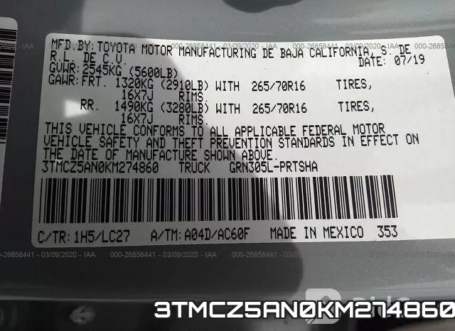 3TMCZ5AN0KM274860 фото 10