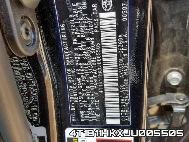 4T1B11HKXJU005505 фото 2
