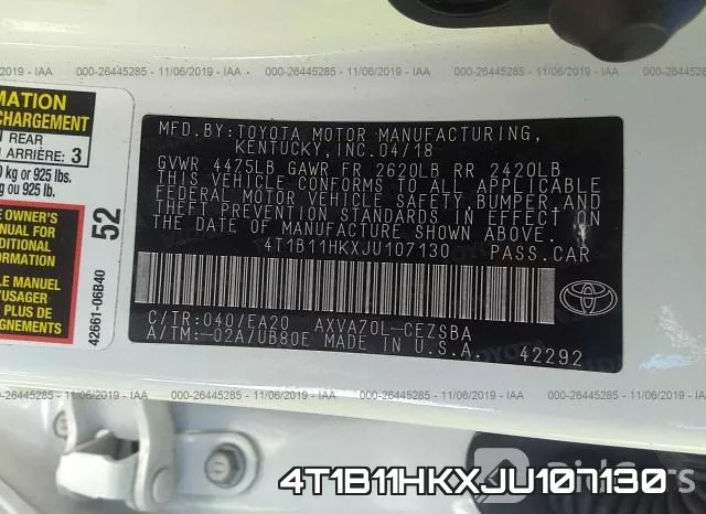 4T1B11HKXJU107130 фото 10