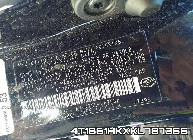 4T1B61HKXKU787355 фото 10