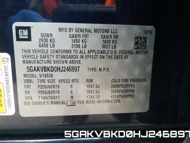 5GAKVBKD0HJ246897 фото 2