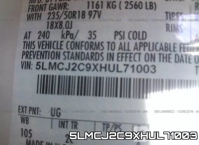 5LMCJ2C9XHUL71003 фото 10