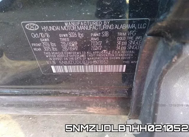 5NMZUDLB7HH021052 фото 10