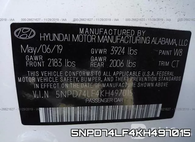5NPD74LF4KH497015 фото 10