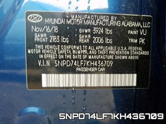 5NPD74LF7KH436709 фото 2