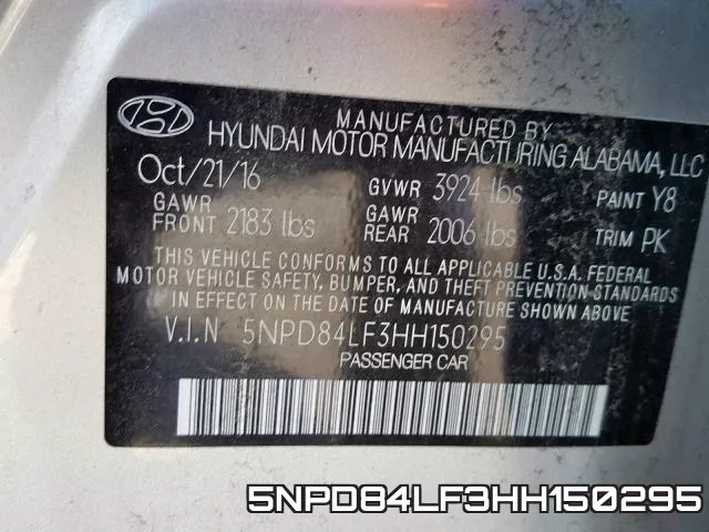 5NPD84LF3HH150295 фото 2
