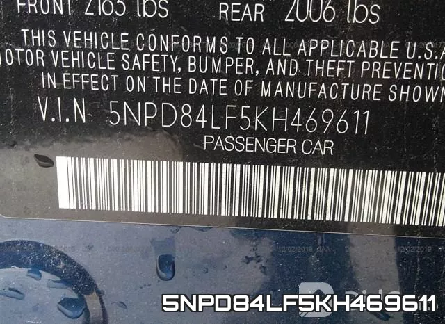 5NPD84LF5KH469611 фото 10