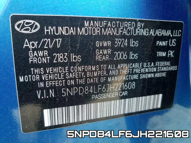 5NPD84LF6JH221608 фото 2