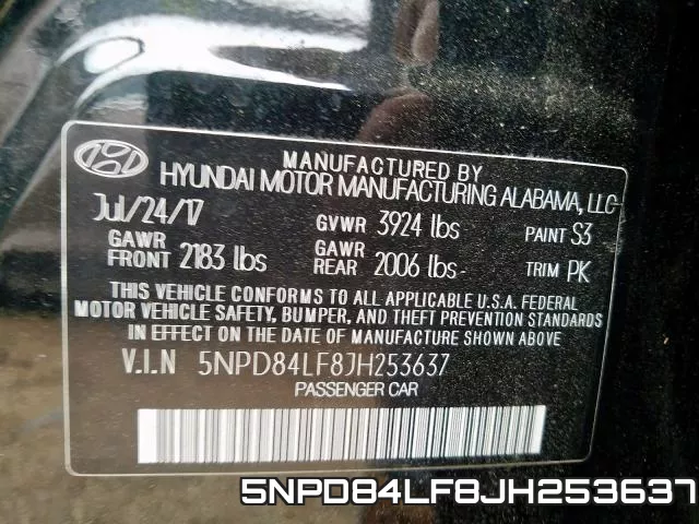 5NPD84LF8JH253637 фото 2