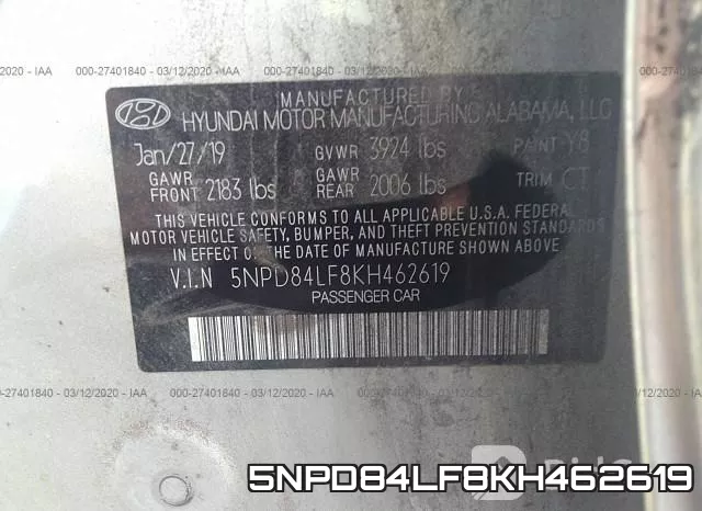 5NPD84LF8KH462619 фото 10