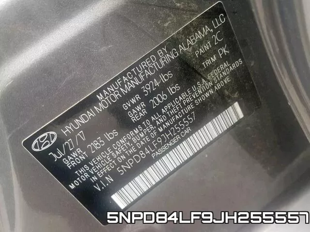 5NPD84LF9JH255557 фото 2