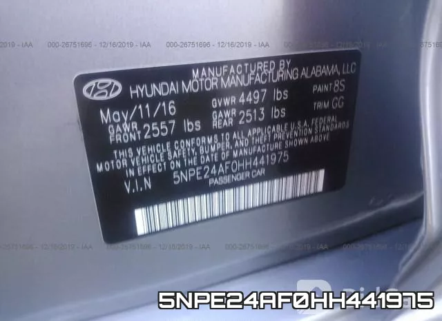 5NPE24AF0HH441975 фото 10