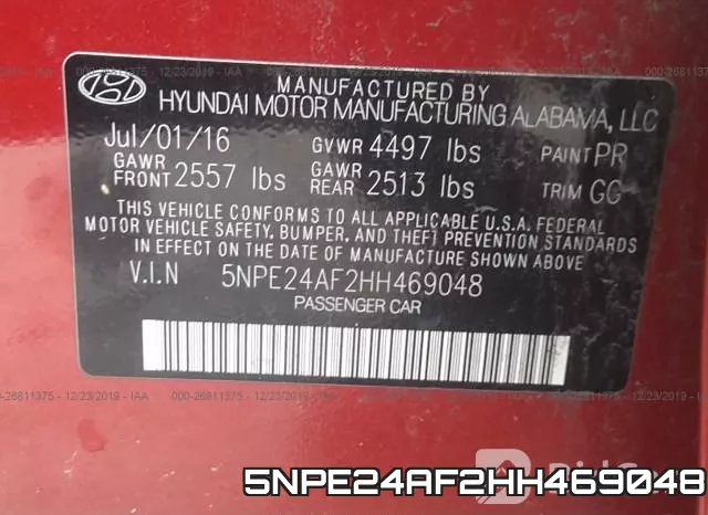 5NPE24AF2HH469048 фото 10