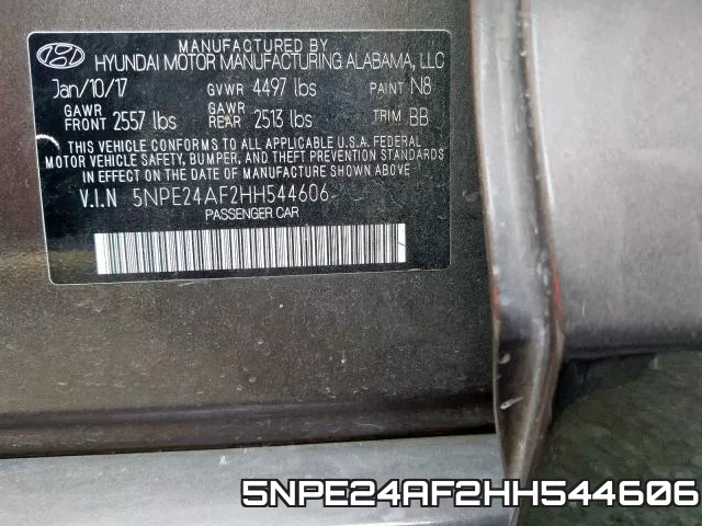 5NPE24AF2HH544606 фото 2