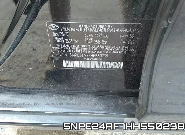 5NPE24AF7HH550238 фото 10