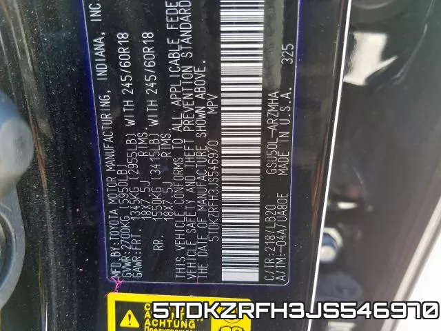 5TDKZRFH3JS546970 фото 2