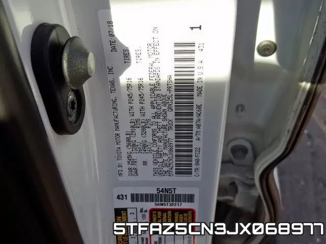 5TFAZ5CN3JX068977 фото 2
