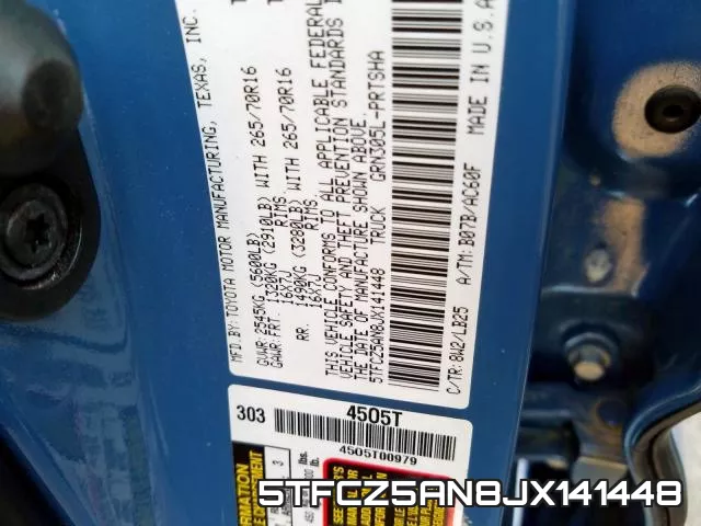 5TFCZ5AN8JX141448 фото 2