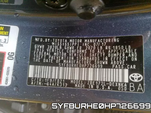 5YFBURHE0HP726699 фото 2