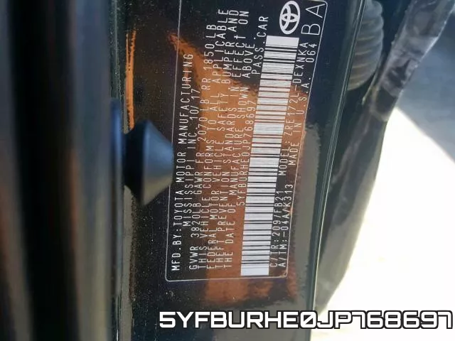 5YFBURHE0JP768697 фото 2