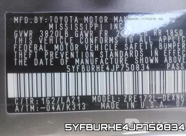 5YFBURHE4JP750834 фото 10