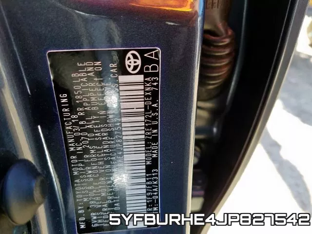 5YFBURHE4JP827542 фото 2