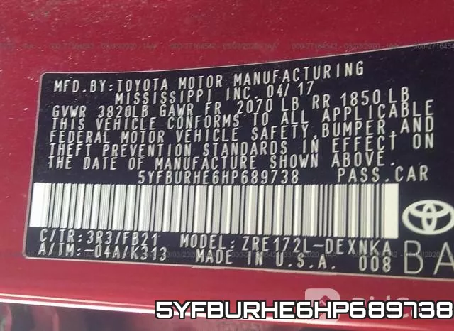 5YFBURHE6HP689738 фото 10
