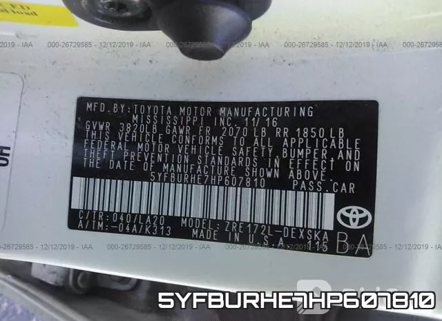 5YFBURHE7HP607810 фото 10