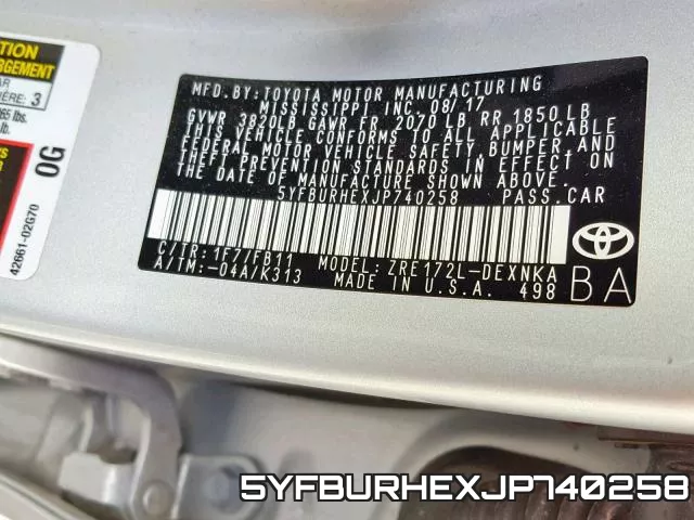 5YFBURHEXJP740258 фото 2