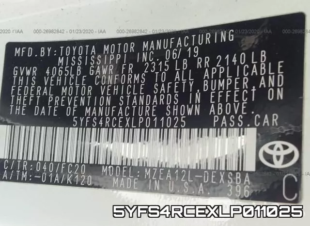 5YFS4RCEXLP011025 фото 10