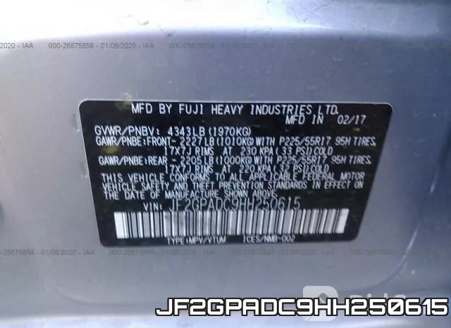 JF2GPADC9HH250615 фото 9