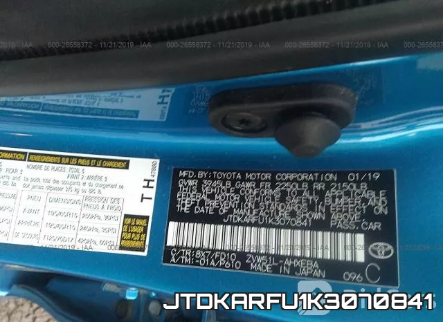 JTDKARFU1K3070841 фото 10