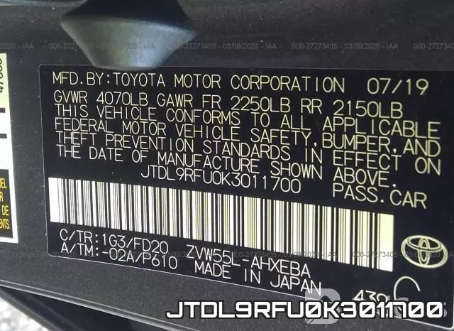 JTDL9RFU0K3011700 фото 10