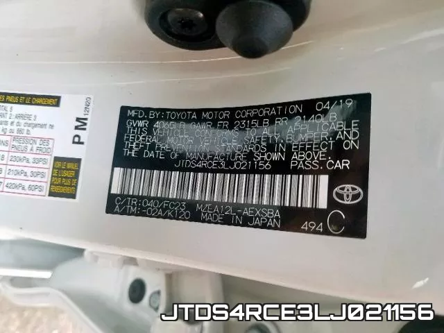JTDS4RCE3LJ021156 фото 2