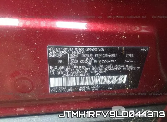 JTMH1RFV9LD044373 фото 10