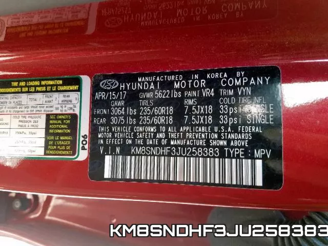 KM8SNDHF3JU258383 фото 2