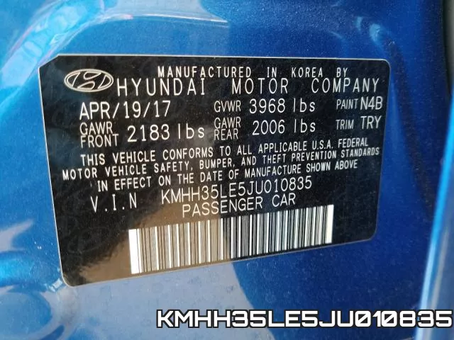 KMHH35LE5JU010835 фото 2
