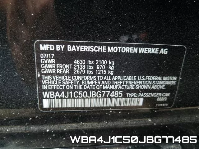 WBA4J1C50JBG77485 фото 2