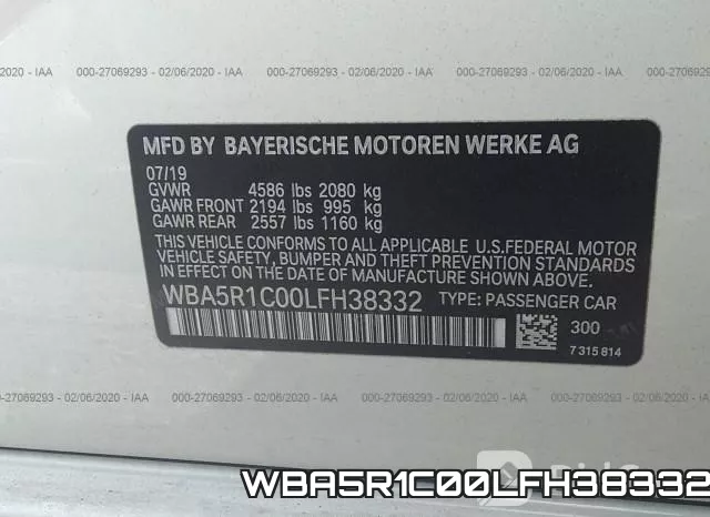 WBA5R1C00LFH38332 фото 10