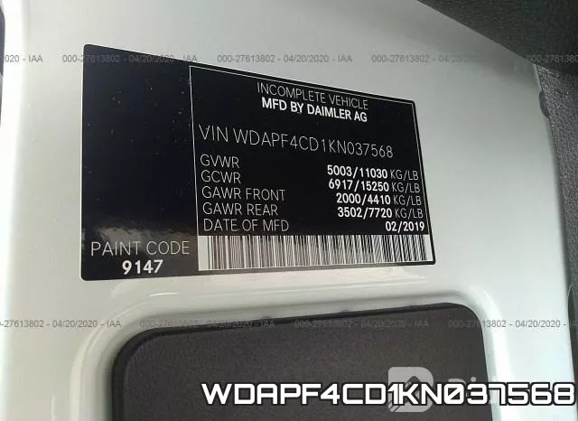 WDAPF4CD1KN037568 фото 10