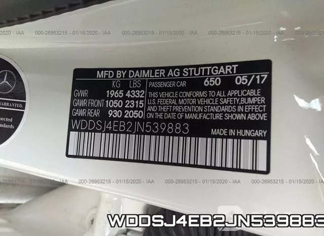 WDDSJ4EB2JN539883 фото 10