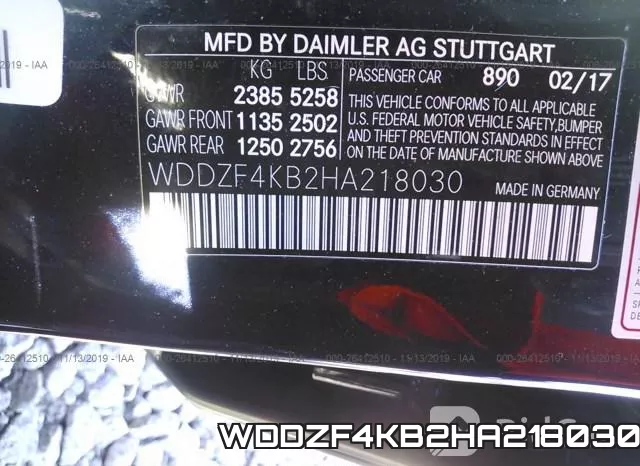 WDDZF4KB2HA218030 фото 10