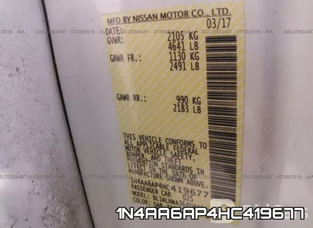 1N4AA6AP4HC419677 фото 10
