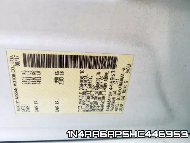 1N4AA6AP5HC446953 фото 2