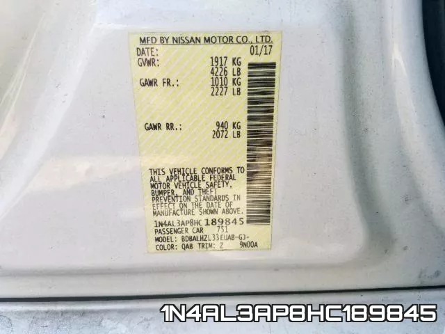 1N4AL3AP8HC189845 фото 2
